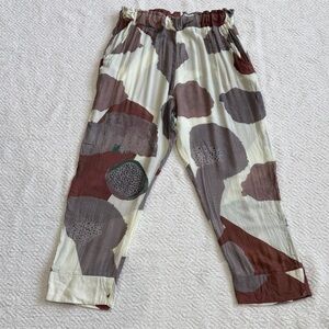 Anthropologie Maria Stanley high-waisted flowy pants Sz M